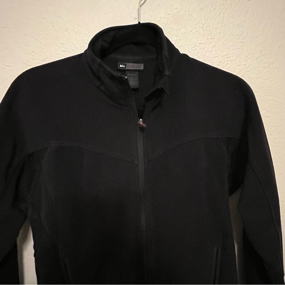 REI Polartec Black Fleece Zip Up Jacket Women's Size Small - Picture 5 of 12